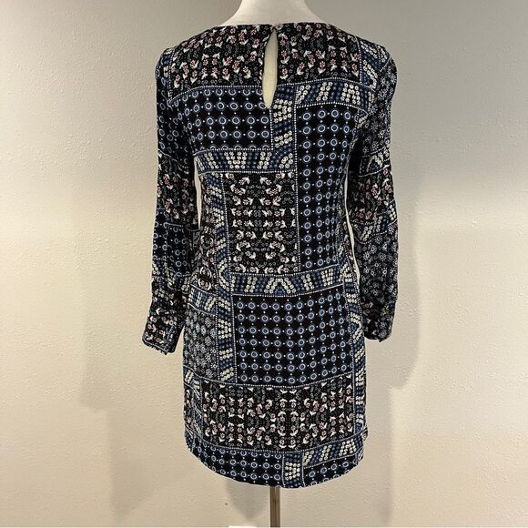 LOFT floral loose fit Sheath Dress with Bishop Sleeves size 0 P - Picture 5 of 11